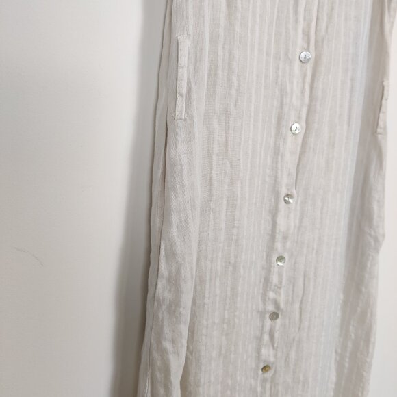 Lungo L'arno Women's Maxi Striped Shirt Dress Size Small Quiet Luxury Old Money - Picture 5 of 11